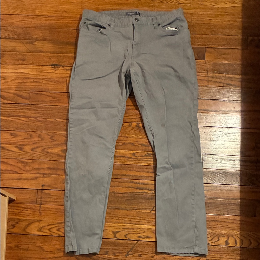 Van Heusen Flex Slim Fit Grey Trousers